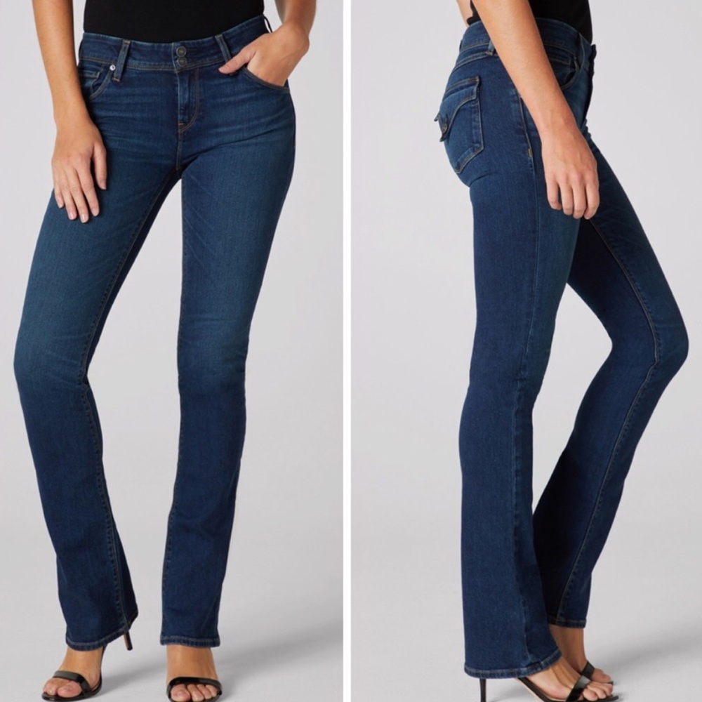 Hudson Signature Boot Jeans With‎ Flap Pockets Size 24 Minimalist Casual Stretch
